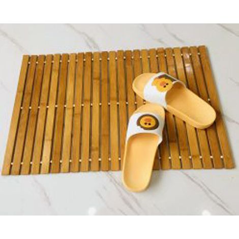 1 pièce tapis de bambou salle de bain tapis de bambou antidérapant tapis de sol imperméable tapis de sol d'hôtel tapis de bambou antidérapant (1/2)
