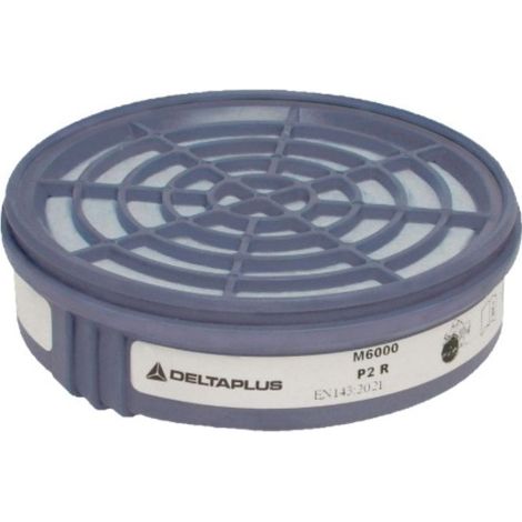 Filtri particolato P2 R per maschera Delta Plus Serie M6400 JUPITER (Confezione da 2) Grigio Unico