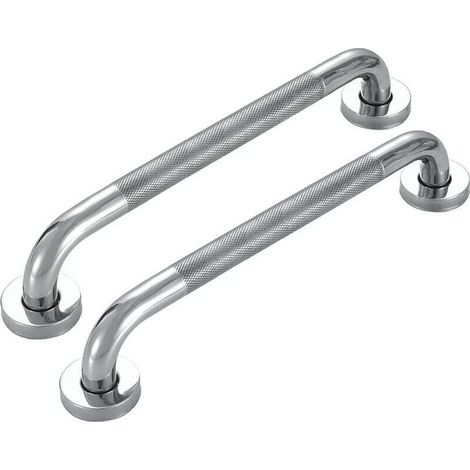 2 Pcs Barre Appui pour Salle de Bain 50cm Barre de Maintien Antidérapant Poignée de Douche en Inox pour Baignoire Toilette Escalier (1/4)