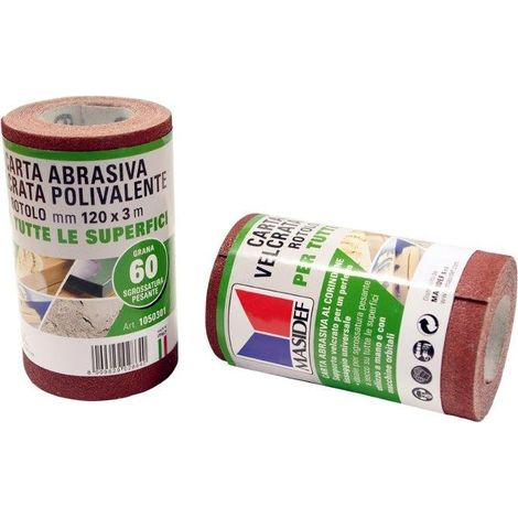 ROTOLO CARTA ABRASIVA VELCRATA POLIVALENTE GRANA 240