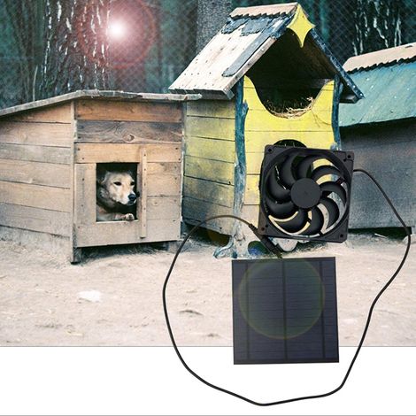 Kit Panneau Solaire Avec Ventilateur D'Évacuation Pour Serres Et Chenils - 20 W - Monocristallin - Sans Batterie - 1 Pièce