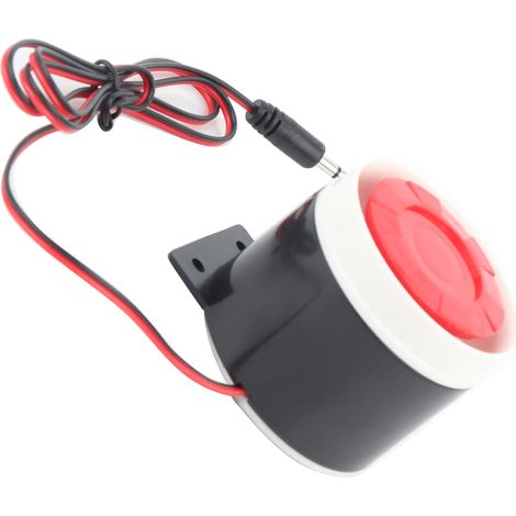 12V DC kabelgebundener akustischer Alarm, Mini-Sirene für die Heimsicherheit 110 dB, kompaktes akustisches Alarmsystem. (1/5)