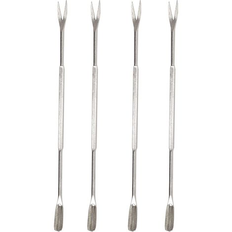 Set de 8 curettes à crustacés en acier inoxydable argenté (1/2)
