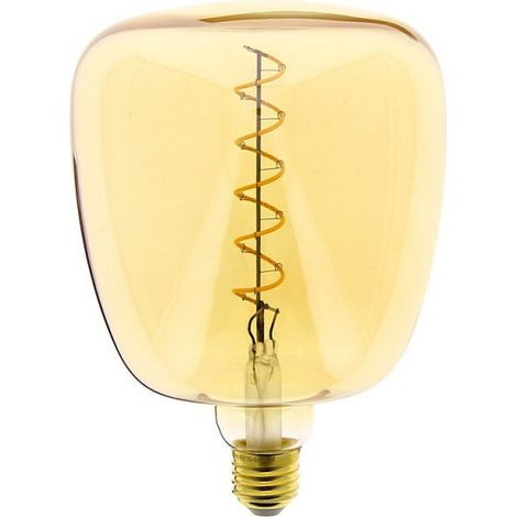 Dekorative LED-Ampulle in Tassenform mit bernsteinfarbenem Glaslampenschirm, Fassung E27, 4 W (entspricht 30 W), 323 lm, warmweißes Licht