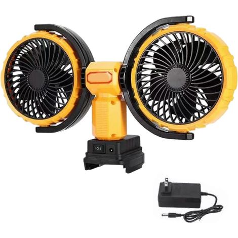 Ventilateur de camping multifonctionnel, rechargeable, adapté à une utilisation sur bureau ou de chevet, en plastique. (1/5)