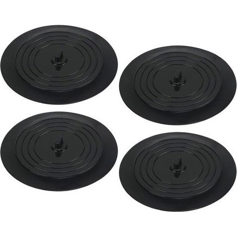 BR-Vie 4 Pcs Bouchon Baignoire Universel, Ventouse Evier Bonde, Bouchon de Vidange Silicone Bath Plug de 15 cm pour (1/5)