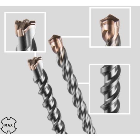 Broca smart sds max 22mm tratamiento térmico reducción vibración