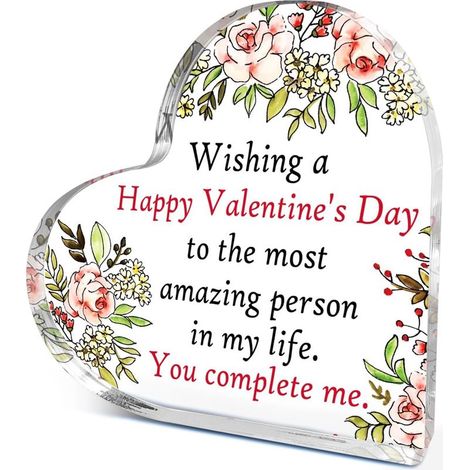 Plaque décorative cœur acrylique, décoration souvenir pour papa maman sœur(15 cm) (1/4)