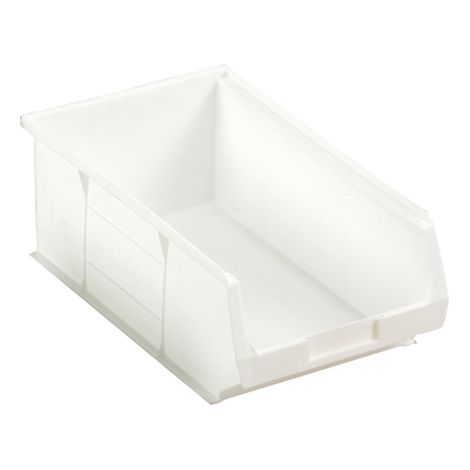 Bac de rangement RS PRO Blanc en PP, 130mm x 205mm x 350mm ( Prix pour Paquet de 10 ) (1/4)