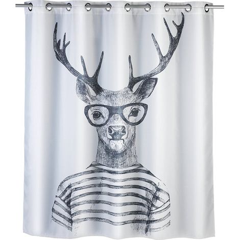 WENKO Duschvorhang Polyester 180 x 200 cm