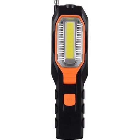 Lampe d'inspection LED avec crochet rotatif et aimant COB Lampe de poche 4 modes d'éclairage pour garage, grenier, camping, utilisation d'urgence (1/4)
