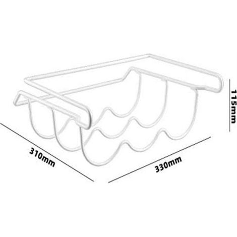 Porte-Bouteille - Fer Blanc - 330 x 310 x 115 mm - Pour Réfrigérateur - 1 Pièce (1/5)