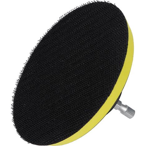 Brosse De Nettoyage Pour Perceuse - Disque De Brossage Flexible 100 mm - Pour Salle De Bain Cuisine Carrelage Vitres - Lot De 1 Disque Nylon + 1 Plaque De Support + 1 Tige Acier Universelle (1/3)