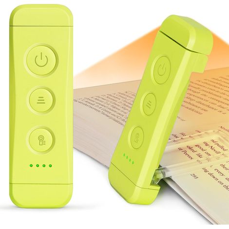 Rechargeable Reading Lamp, Bedside Reading Light, 3 Colors x 5 Brightness Settings, Compact and Durable, Gift for E-readers [Energy Class A] (1/5)