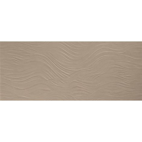 Carrelage effet Béton 3D Brun Sable Onda 120x50x0,85 cm Mat Benzaro - Mur intérieur (vendu par carton de 1,8 m²) - RO'MA CARRELAGE