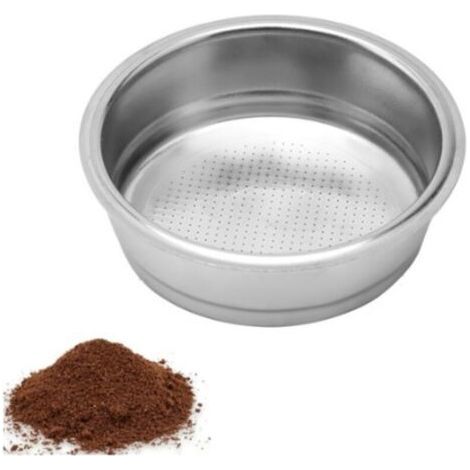 1PC (Single Cup)51mm Non-pressurized Filter, Stainless Steel Coffee Filter Pressureless Single Layer Filter Basket, Espresso Filter Basket for Coffee Accessories Refillable Reusable Capsule (1/4)