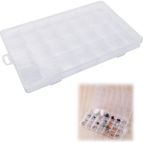 Plastic Storage Box Transparent Ideal for Beads, Jewellery, Screws, Fishing, Buckles, Parts (1/4)