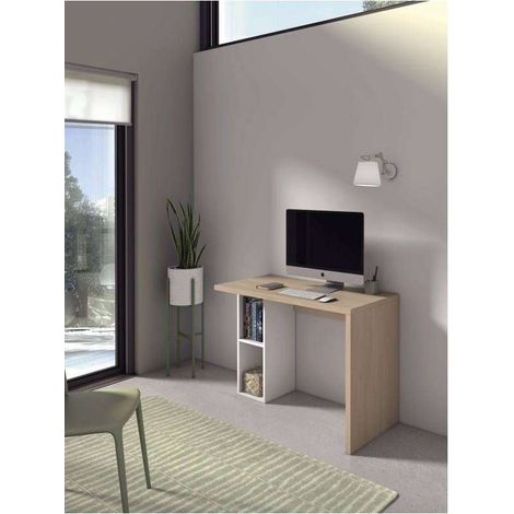 Mesa estudio Mod-Denver acabado roble/blanco, 52 x 105 x 76 cm (fondo x ancho x alto) (1/2)