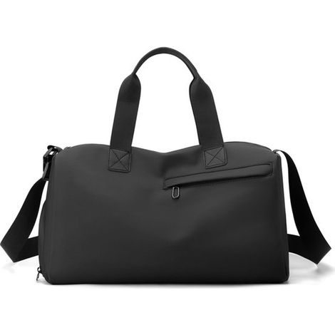 Sac de sport unisexe avec compartiment à chaussures - Sac d'entraînement léger - Grand sac de gym - Sac de natation étanche idéal pour les voyages - Noir - 39 x 22 x 23 cm (1/5)