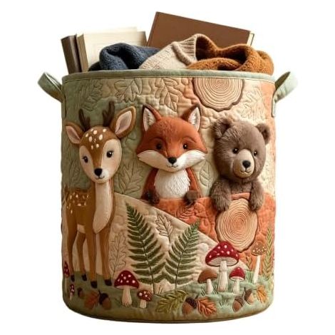 Panier de rangement matelassé Grand panier de rangement multifonctionnel Panier de rangement en tissu avec poignées Idéal pour jouets, poupées, livres, vêtements, goûters, salon, chambre, salle de (1/5)