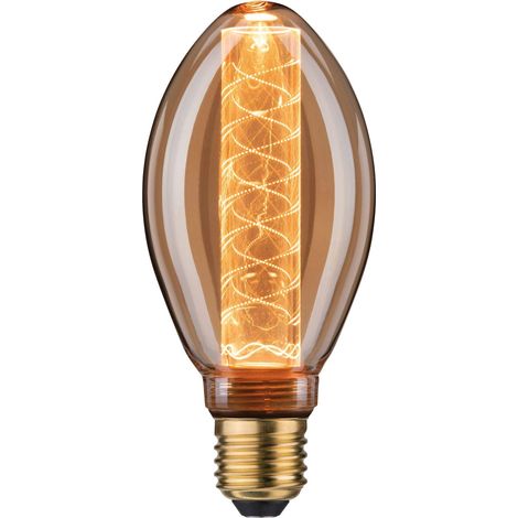 Lampe LED ampoule intérieure torsadée 120lm 3,6W gradable éclairage verre doré 1800K E27 Ampoule (1/5)