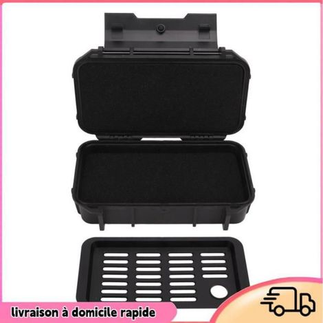Aucune Mallette à outils rigide étanche Boîte à outils de transport rigide et étanche, sport sac Double compartiment étanche, noir (1/5)