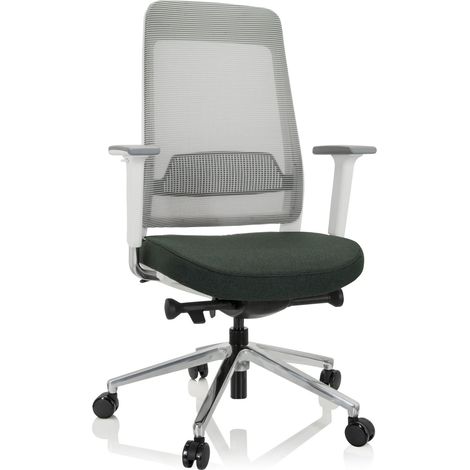 Bürostuhl / Drehstuhl CHIARO T2 WHITE Netzstoff / Stoff schwarzgrün / grau hjh OFFICE (1/5)