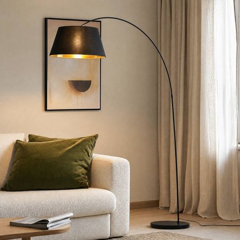 Lampadaire 'Esti' en textile pour salon & salle à manger