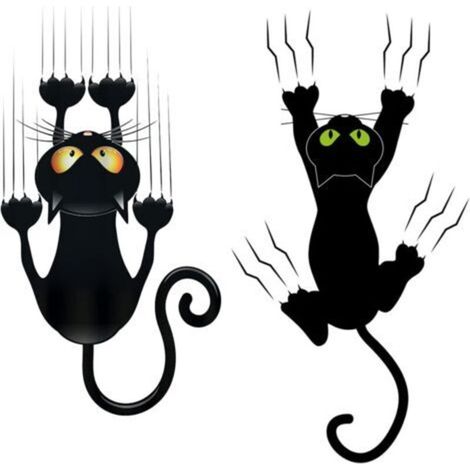 Katzen-Autoaufkleber, 2 Stück niedliche Katzen-Autoaufkleber, lustige Autoaufkleber, humorvolle Autoaufkleber zur Dekoration von Autofenstern und -türen