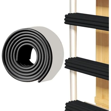 Lot de 3 protections d'angle pour lits bébé avec échelle de lit superposé auto-adhésive, prédécoupées, en mousse souple, sans résidus, pour meubles bébé (1/4)