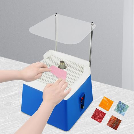 Moulin à Vitrail Portable, 65 W, Petite Machine à Meuler en Verre, 4200 Tr/Min, Outils de Meulage Avec Foret Diamant, Protection Anti-Éclaboussures, Bol de Masque (1/5)