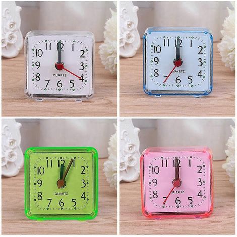Réveil de bureau avec fonction sommeil/réveil, adapté aux adultes, aux enfants et aux chambres à coucher, fonctionne sur piles, blanc/rose. (1/3)