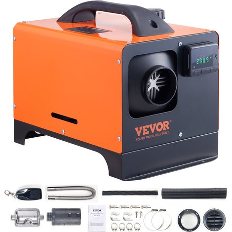 VEVOR Riscaldatore deAria Diesel All-in-One per Auto Camion RV 12V 5KW Temperatura Regolabile 8℃ -36℃ Controllo Telecomando, Riscaldatore da Parcheggio Consumo di Carburante 0,16-0,52L/h BTU 15-20m²