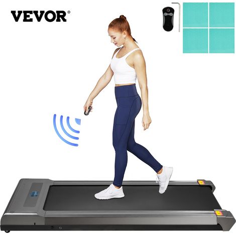 VEVOR Tapis de Marche Electrique 36x112 cm Tapis de Course Electrique Capacite 100 kg Silencieux Motorise Portable avec Telecommande Affichage Numerique LED sans Barre deAppui pour Maison Bureau Gym