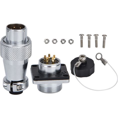 WS16 500V wasserdichter Stromanschluss, männlicher und weiblicher Luftfahrtstecker, robuster Stecker und Buchse für industrielle Anwendungen.