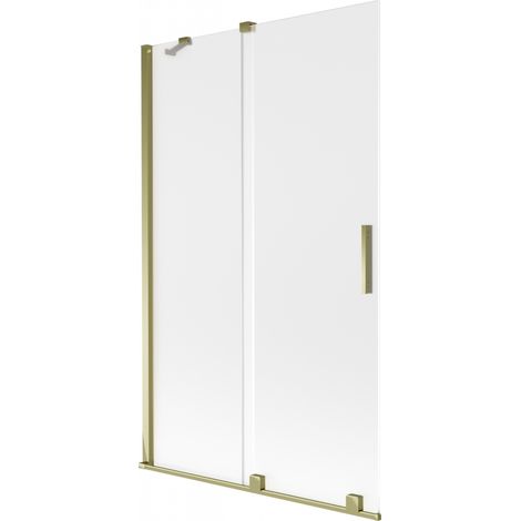 Mexen Velar Duschabtrennung 2-flügelig, Schiebetür 110 x 150 cm, Matt, Gold - 896-110-000-31-50 (1/2)