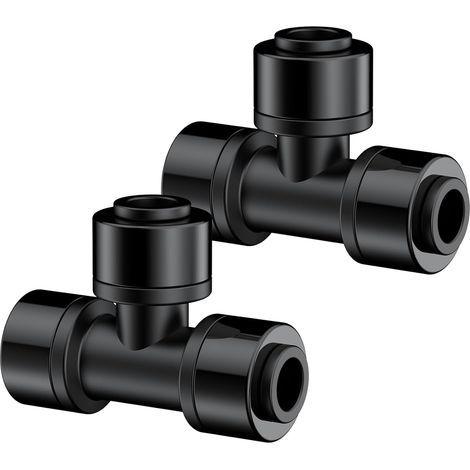 Lot de 15 raccords en T de 6,35 mm pour irrigation goutte à goutte, connecteurs en T push-to-connect pour tuyau et arroseur de 6,35 mm, pièces d'irrigation goutte à goutte anti-goutte (1/5)