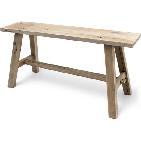 Spetebo – Banc décoratif en bois ancien 58 cm – Banc de fleurs rustique – Dimensions 58x27x22 cm – Support de fleurs naturel