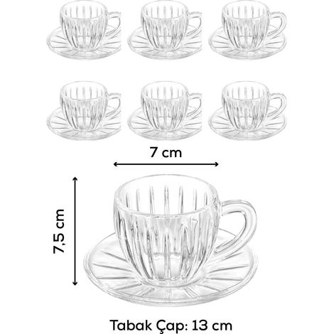 Juego de tazas de té Set 100% Vaso para beber Transparente (1/3)