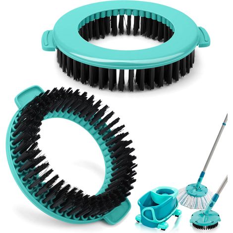 Filiyano-2 têtes de balai Leifheit de rechange, brosse à poils rigides, brosse de nettoyage, tête de balai rotative (1/5)