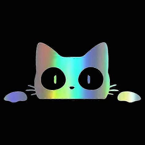 Autocollant imperméable pour vitre de voiture Chat espion surprise (1/5)