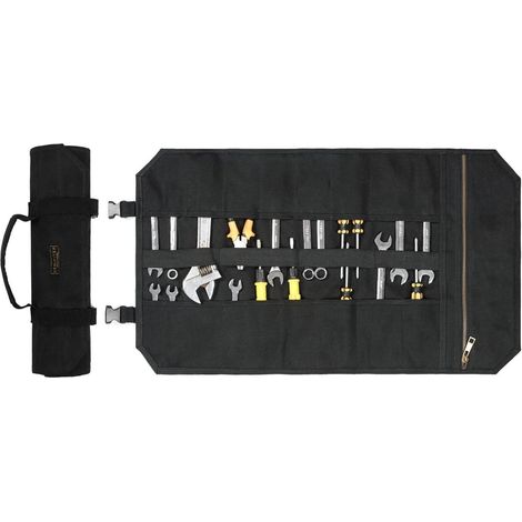Werkzeug Rolltasche Organizer Segeltuch L 63.5 cm H 36.5 cm Schwarz (1/5)