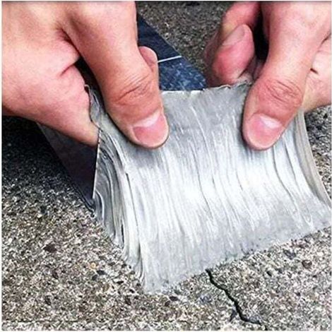 Nastro in gomma butilica di alluminio super impermeabile, per perdite dal tetto, crepe superficiali, rotture di tubi (1,5 mm x 50 mm x 5 m) (1/4)
