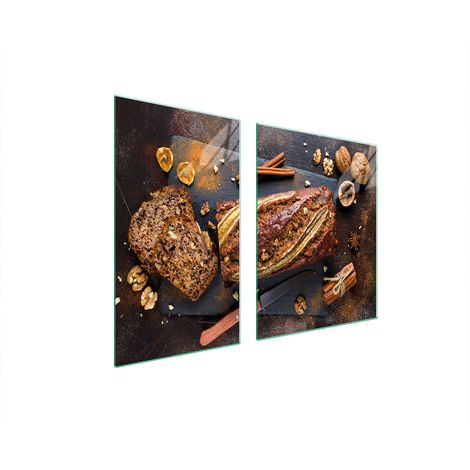 Assiette en verre et planche à découper 100x52 pain (1/5)