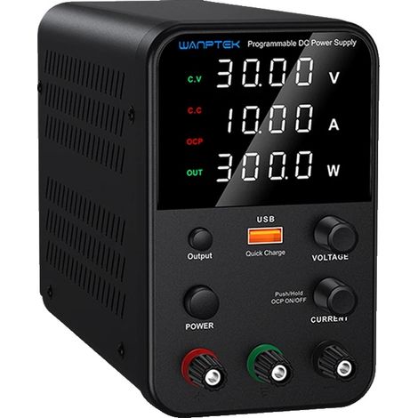 Alimentation CC, Sortie 30V, Courant Réglable, 0-30V 0-10A (1/2)