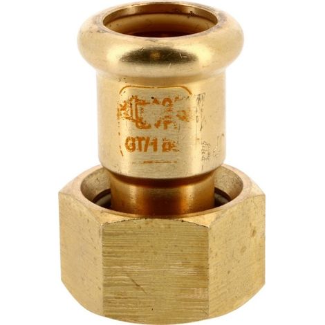Raccord 2 pièces à sertir laiton Ø16-1/2" pour gaz - THERMADOR 1330JPG16M12