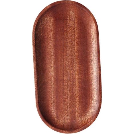 Plateau de service en bois pour fêtes, plateau décoratif, plateau apéritif en bois, assiette en bois, plateau de service pour café, style campagnard-11cmx22cmx1.5cm (1/5)