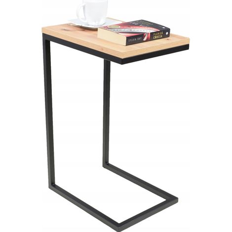 Mesa auxiliar fabricada con perfiles Artisan de Roble Negro (1/4)