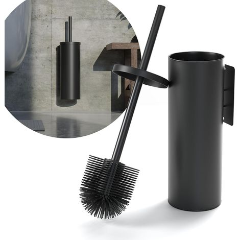 Silikon-Toilettenbürste, Wandmontage, kein Bohren erforderlich, flexibler Bürstenkopf, Badezimmeraccessoire (1/5)