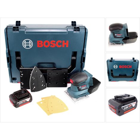 Bosch GSS 18V-10 Akku Schwingschleifer 18V + 1x Akku 5,0Ah + L-Boxx - ohne Ladegerät